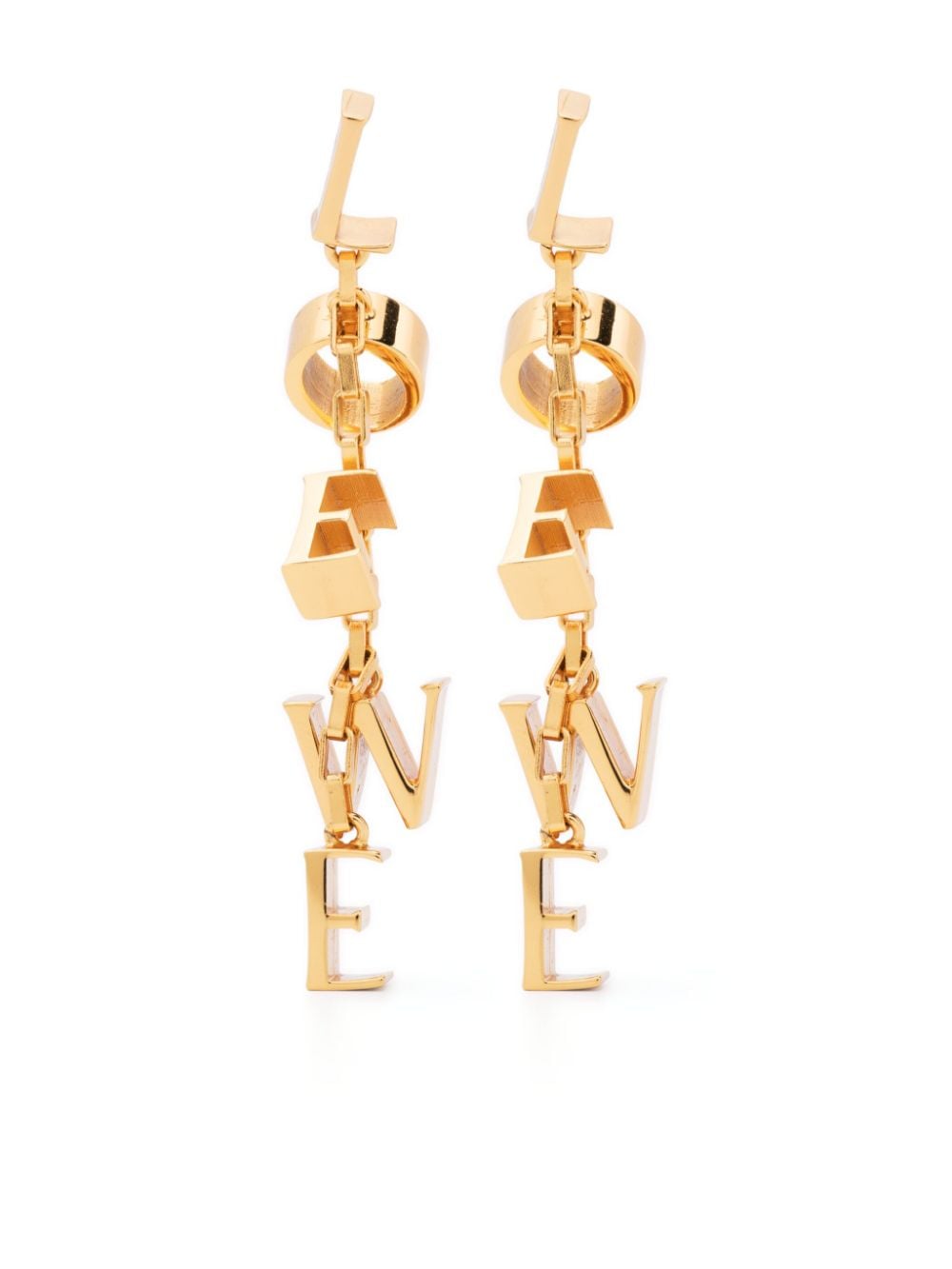 LOEWE letter-charms plated drop earrings - Gold von LOEWE