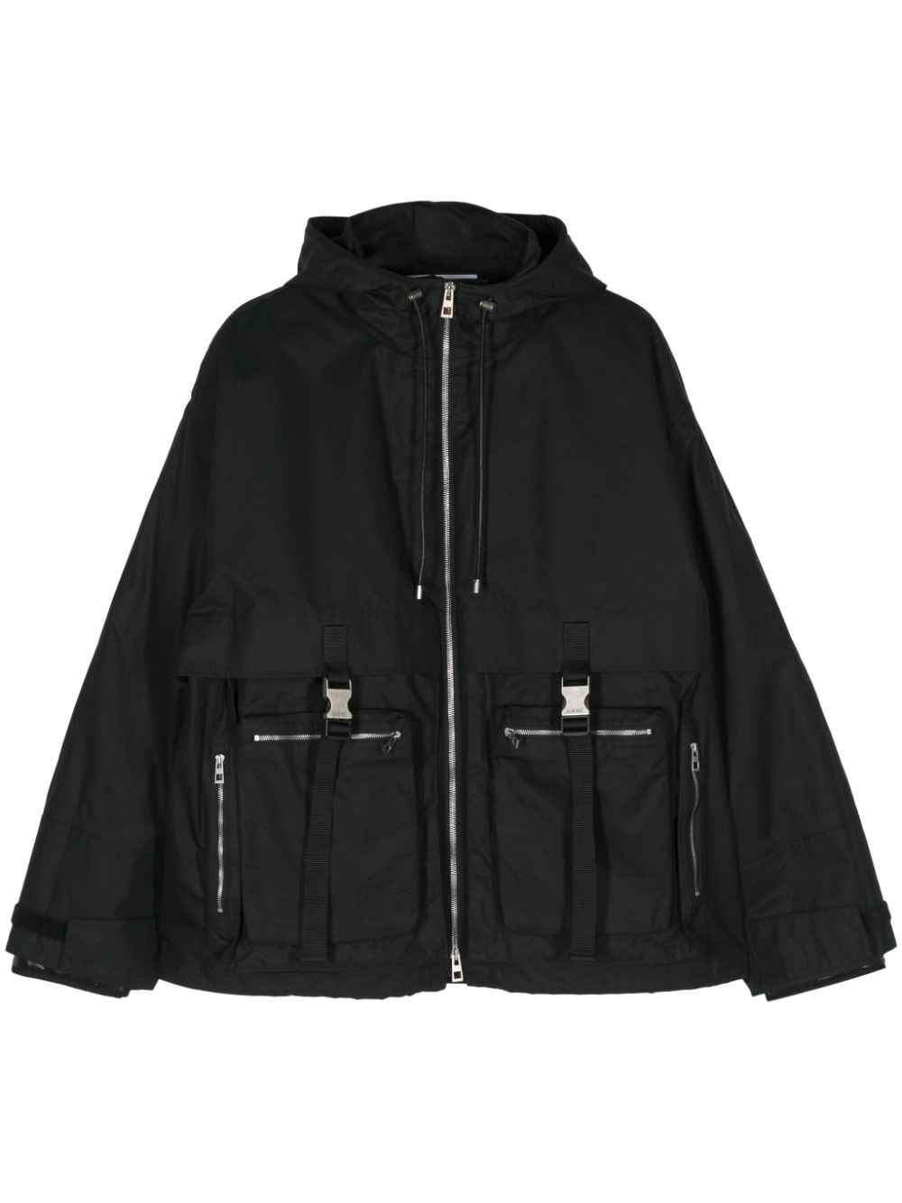 LOEWE water-repellent hooded parka - Black von LOEWE