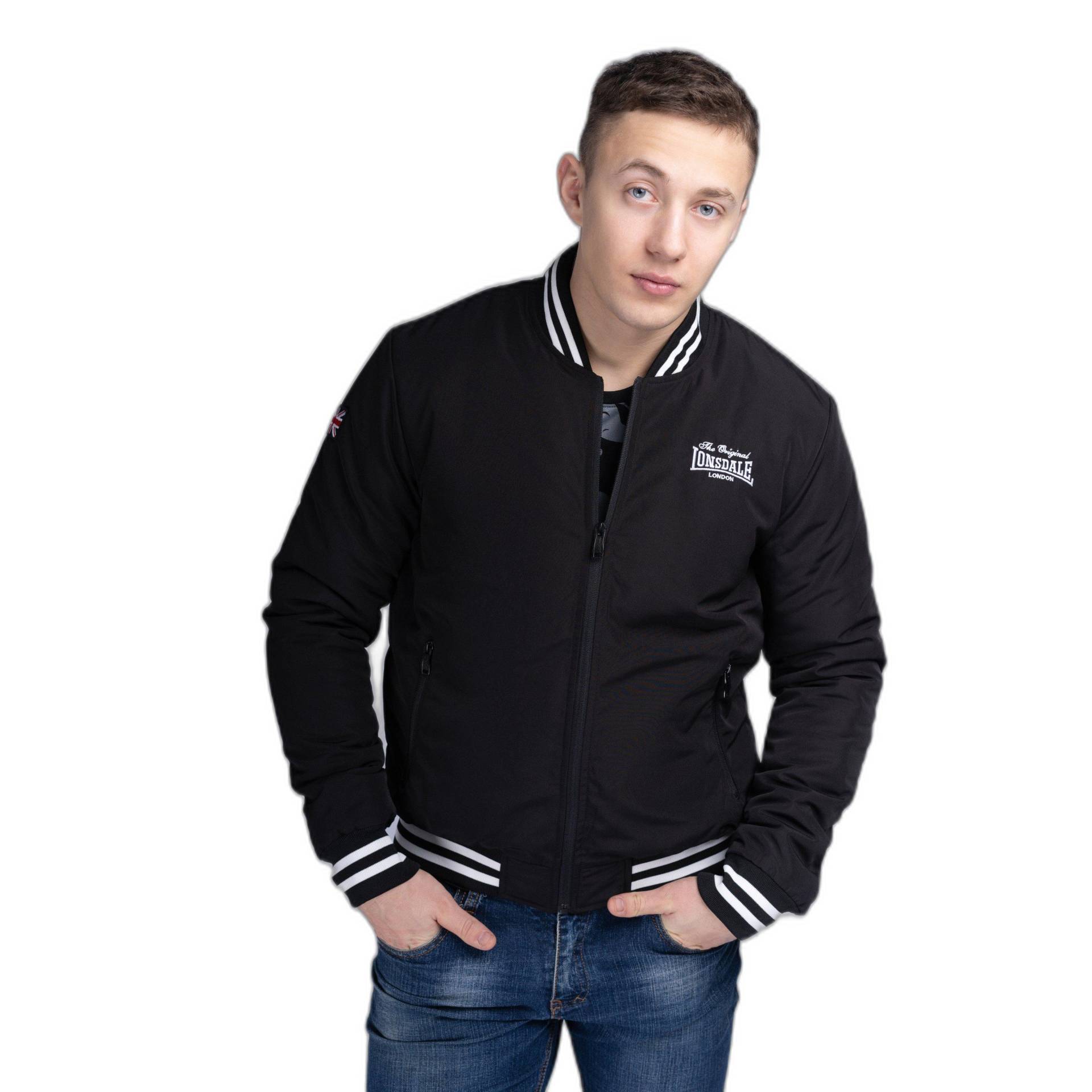 Jacke Trusthorpe Herren Schwarz/Weiss L von LONSDALE