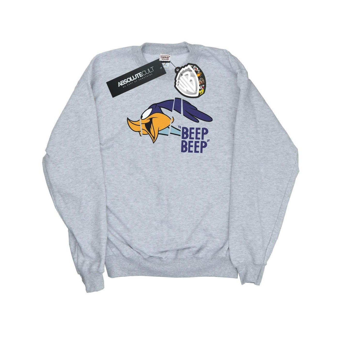 Beep Beep Sweatshirt Damen Grau S von LOONEY TUNES