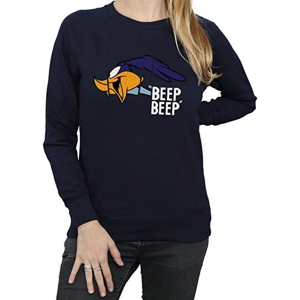 Beep Beep Sweatshirt Damen Marine L von LOONEY TUNES