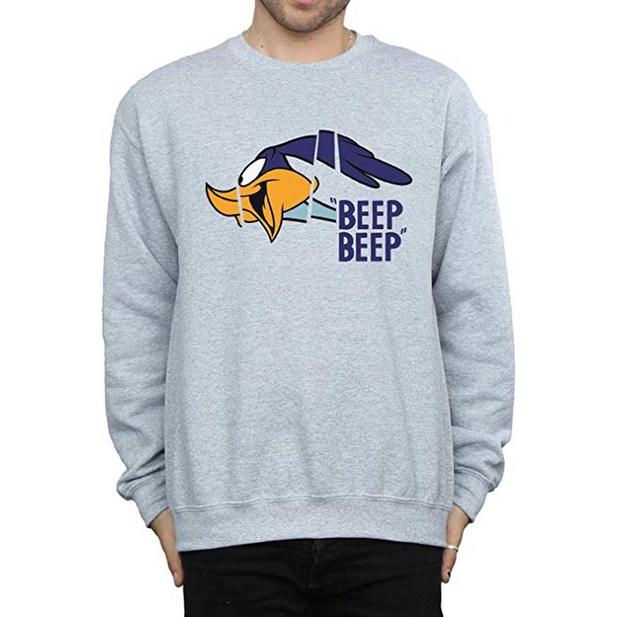 Beep Beep Sweatshirt Herren Grau M von LOONEY TUNES