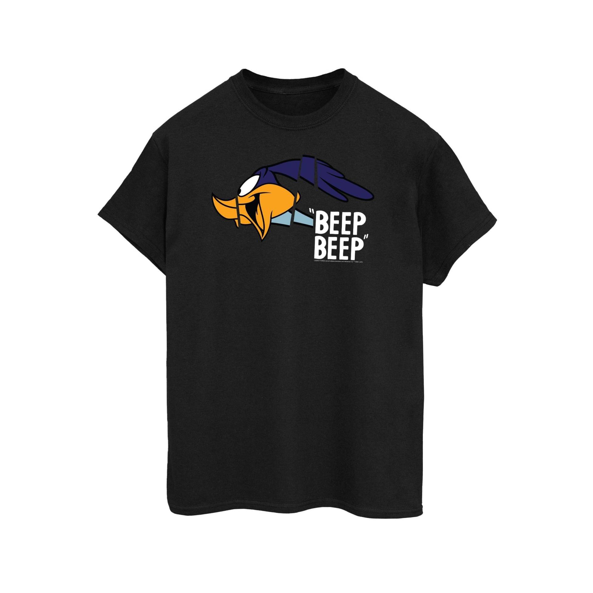 Beep Beep Tshirt Damen Schwarz L von LOONEY TUNES