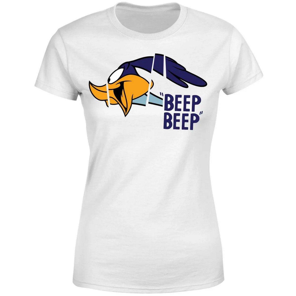 Beep Beep Tshirt Damen Weiss XL von LOONEY TUNES