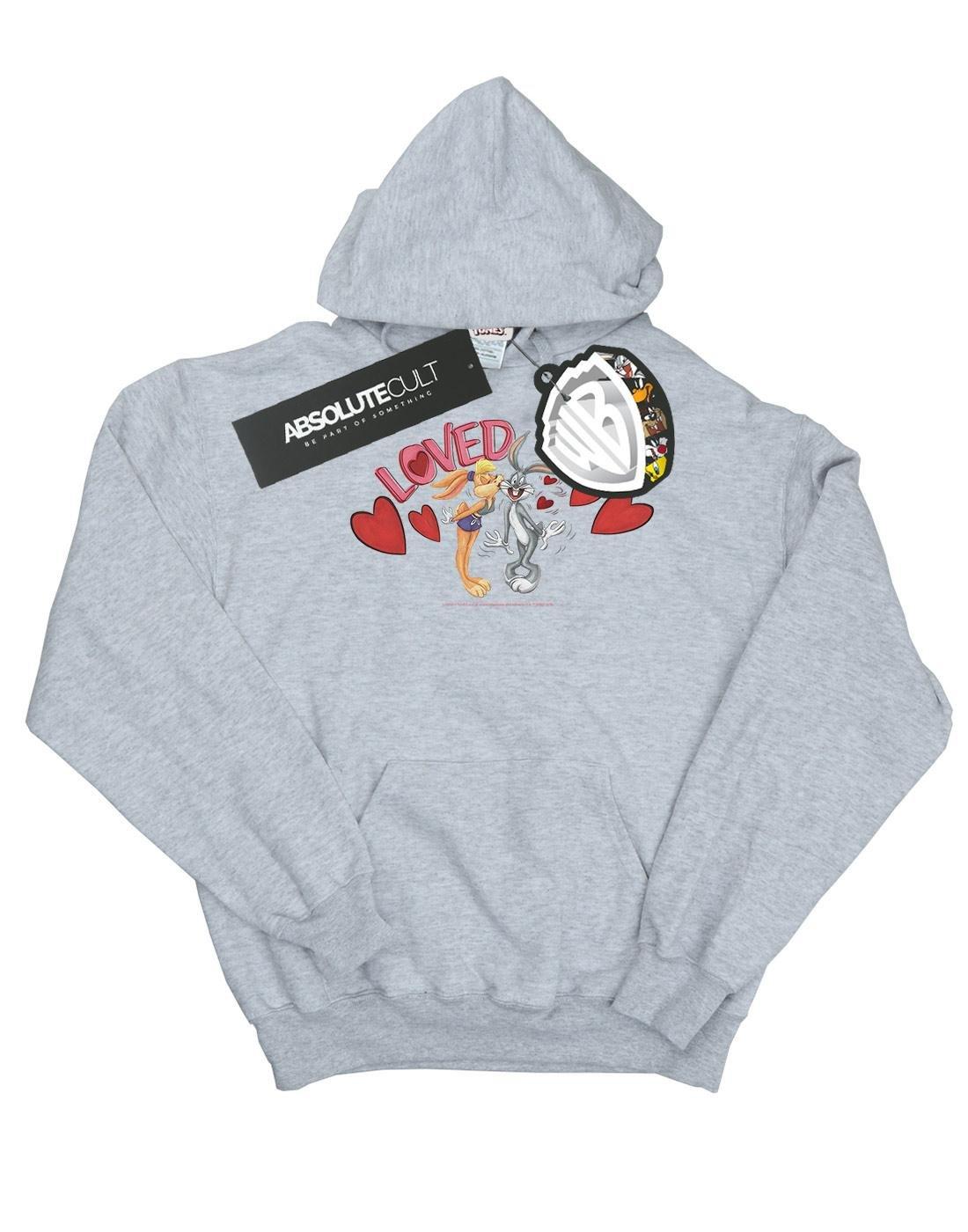 Bugs Bunny And Lola Valentine's Day Loved Up Kapuzenpullover Herren Grau S von LOONEY TUNES