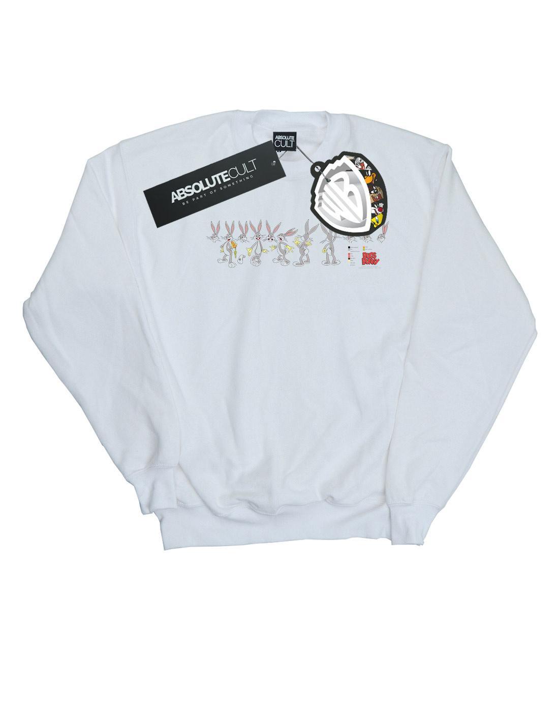 Bugs Bunny Colour Code Sweatshirt Herren Weiss XL von LOONEY TUNES