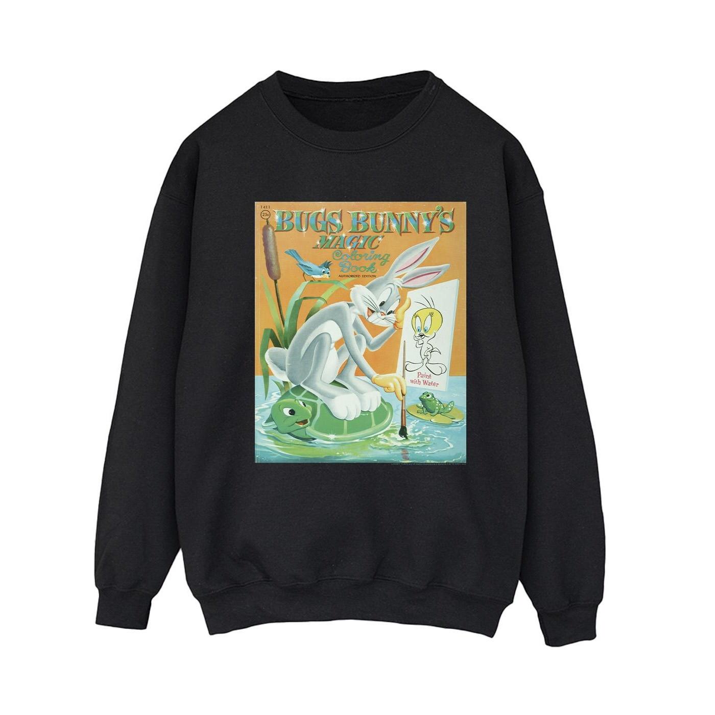 Bugs Bunny Colouring Book Sweatshirt Damen Schwarz XXL von LOONEY TUNES