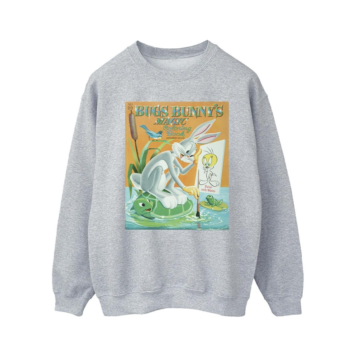 Bugs Bunny Colouring Book Sweatshirt Herren Grau M von LOONEY TUNES