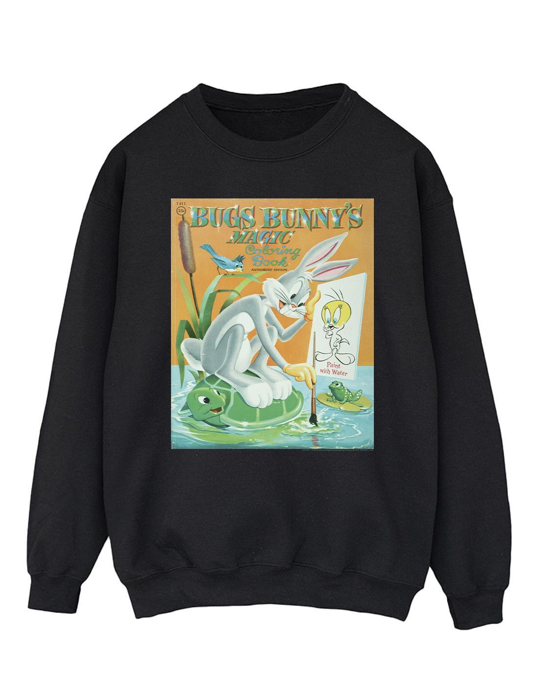 Bugs Bunny Colouring Book Sweatshirt Herren Schwarz S von LOONEY TUNES