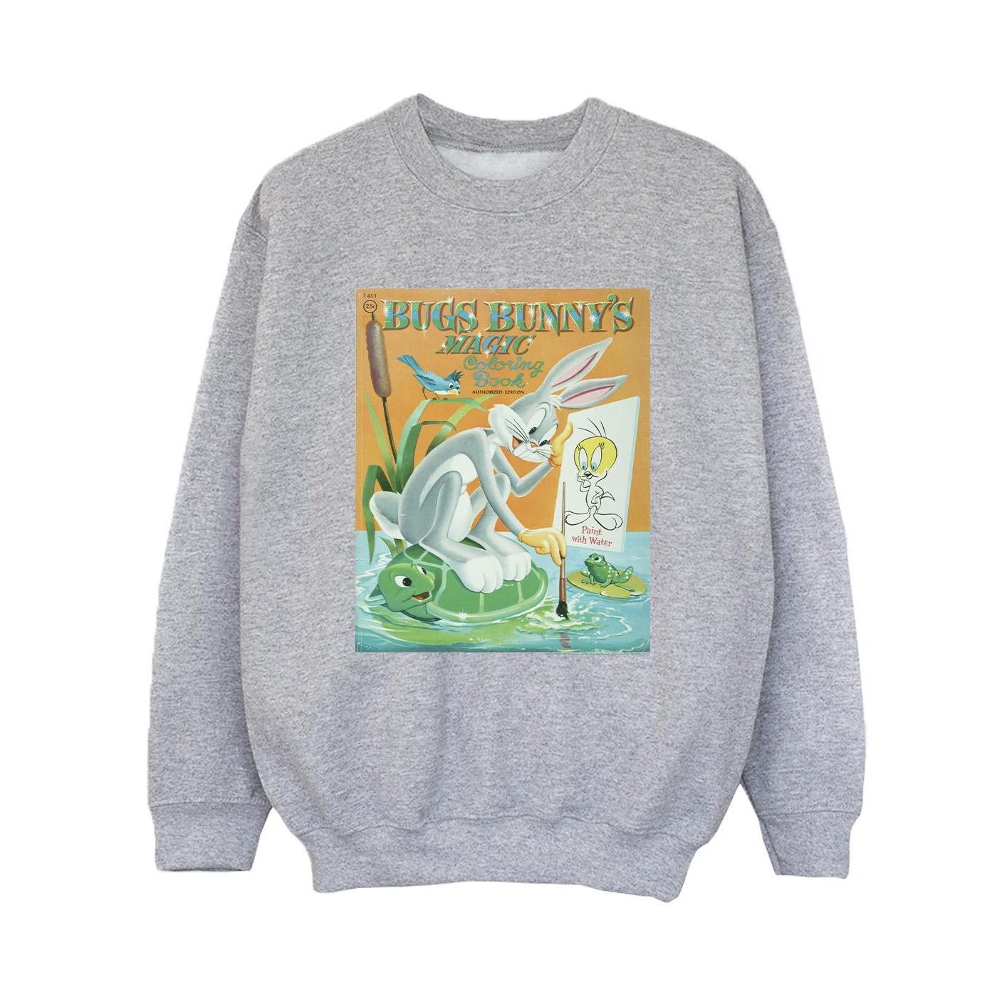 Bugs Bunny Colouring Book Sweatshirt Jungen Grau 104 von LOONEY TUNES