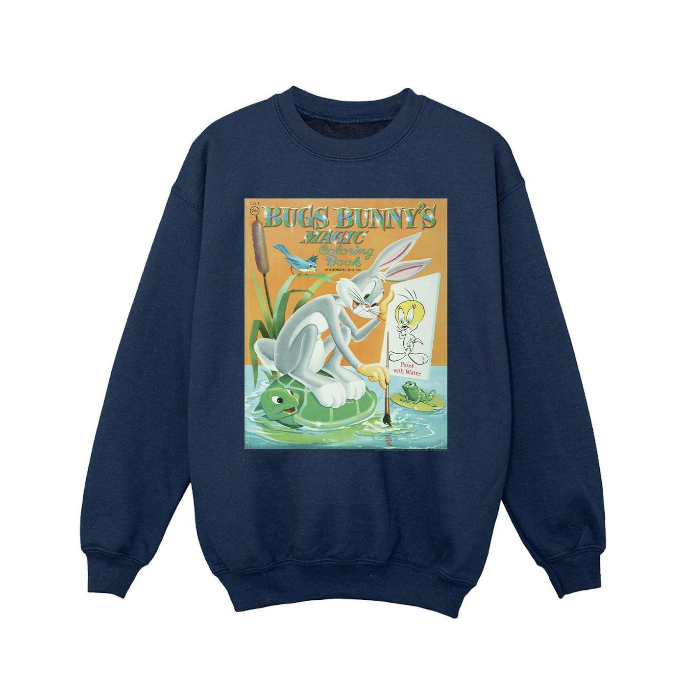 Bugs Bunny Colouring Book Sweatshirt Mädchen Marine 104 von LOONEY TUNES