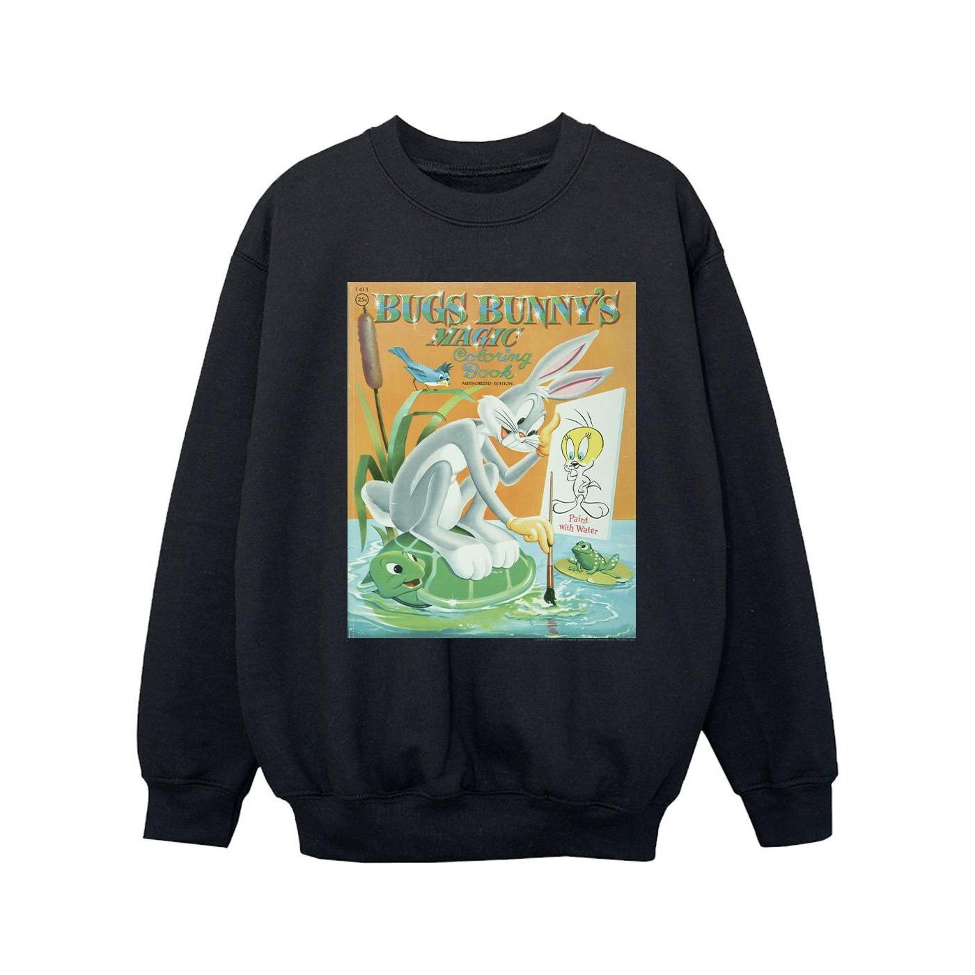 Bugs Bunny Colouring Book Sweatshirt Mädchen Schwarz 104 von LOONEY TUNES