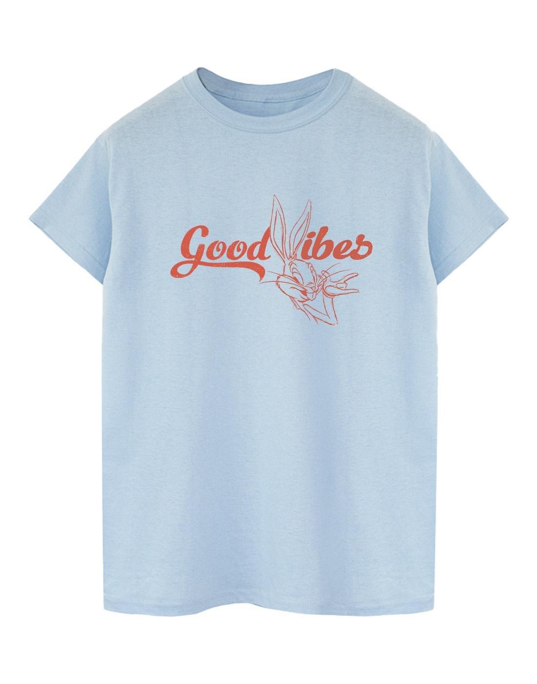 Bugs Bunny Good Vibes Tshirt Damen Blau XXL von LOONEY TUNES