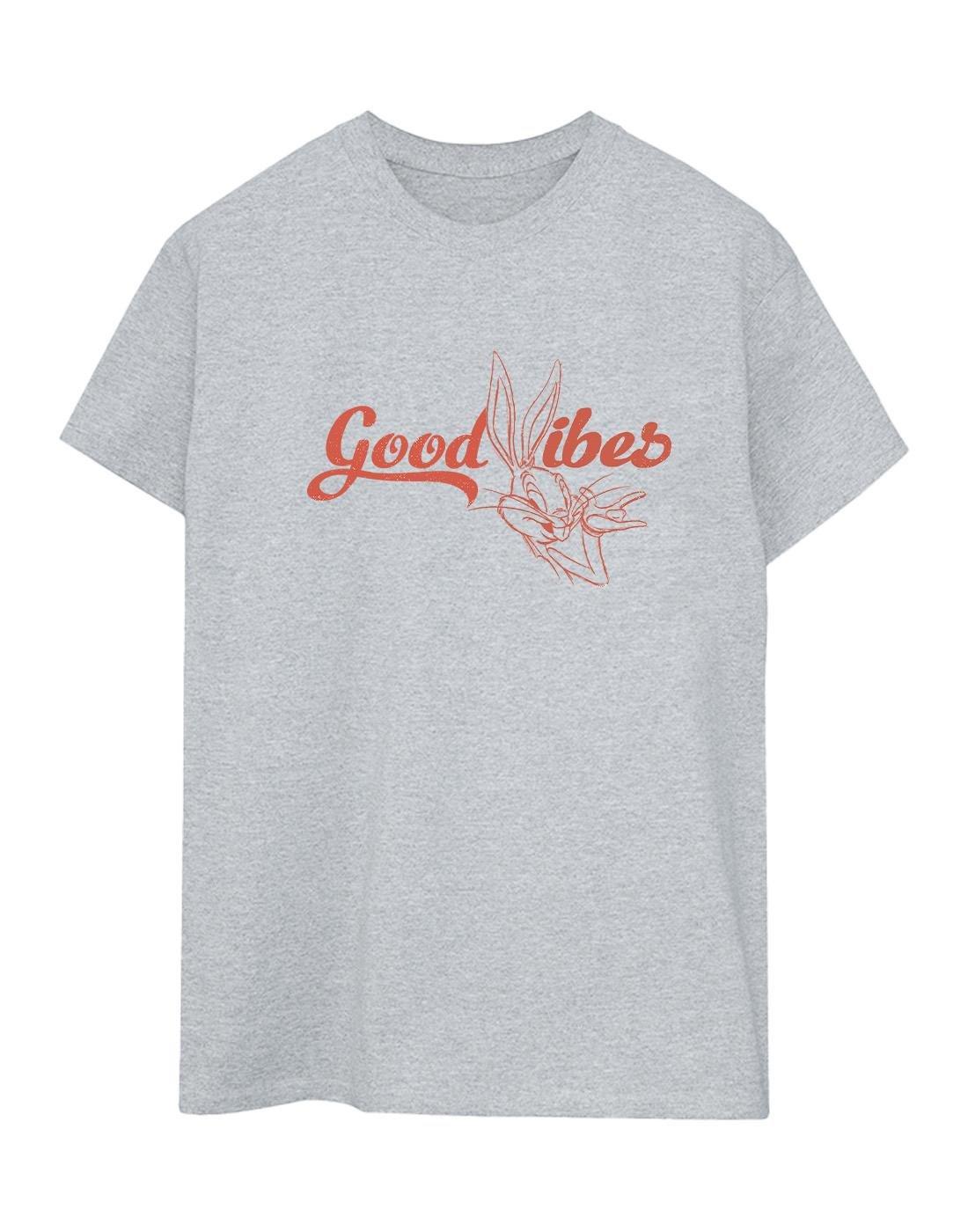 Bugs Bunny Good Vibes Tshirt Damen Grau L von LOONEY TUNES