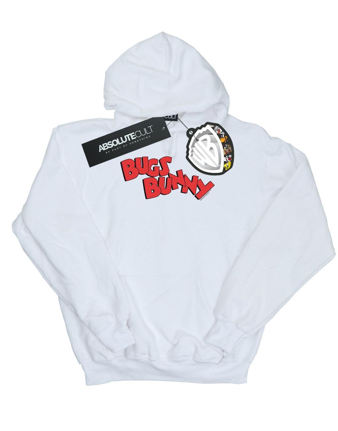 Bugs Bunny Name Kapuzenpullover Unisex Weiss 140/146 von LOONEY TUNES