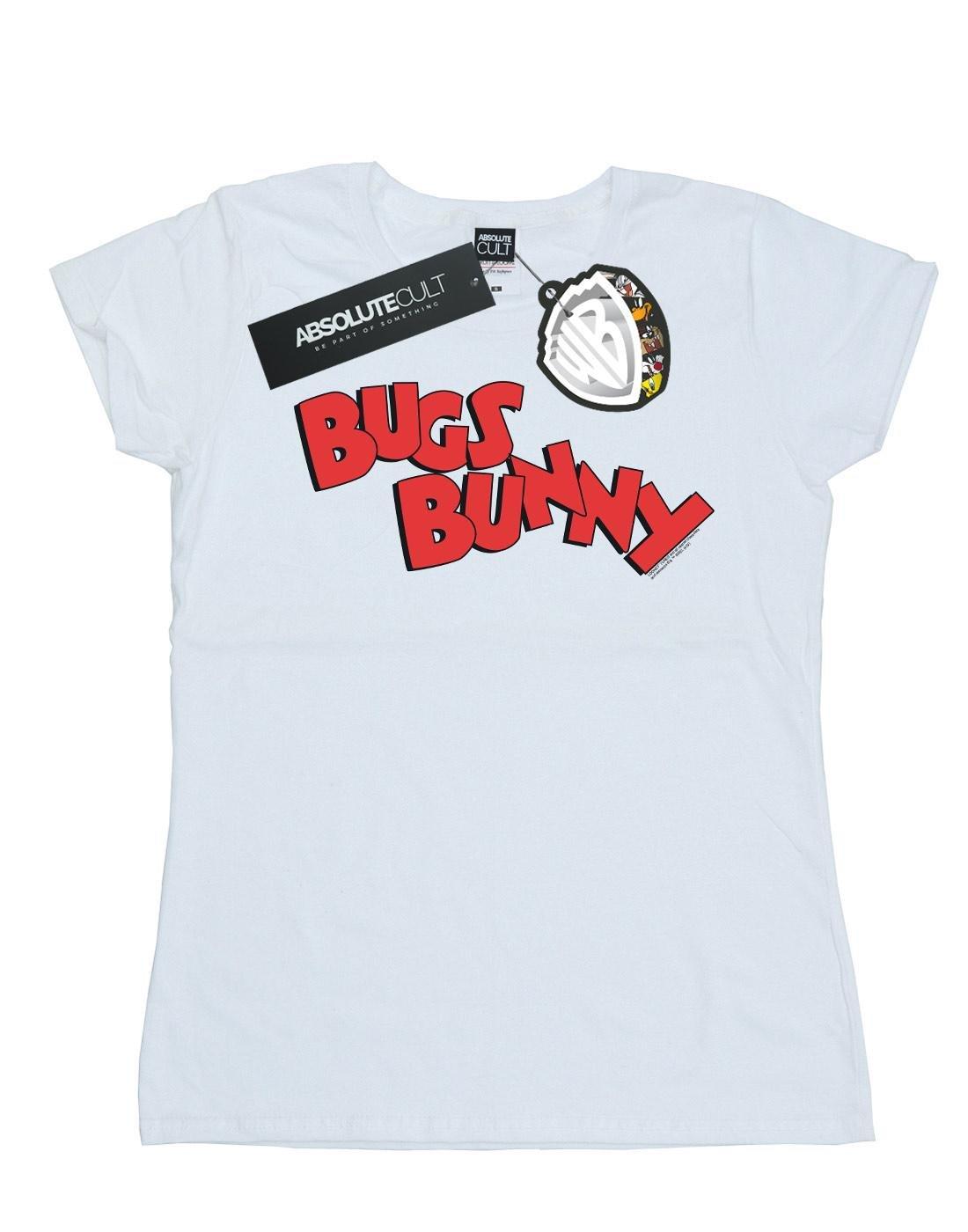 Bugs Bunny Name Tshirt Damen Weiss L von LOONEY TUNES
