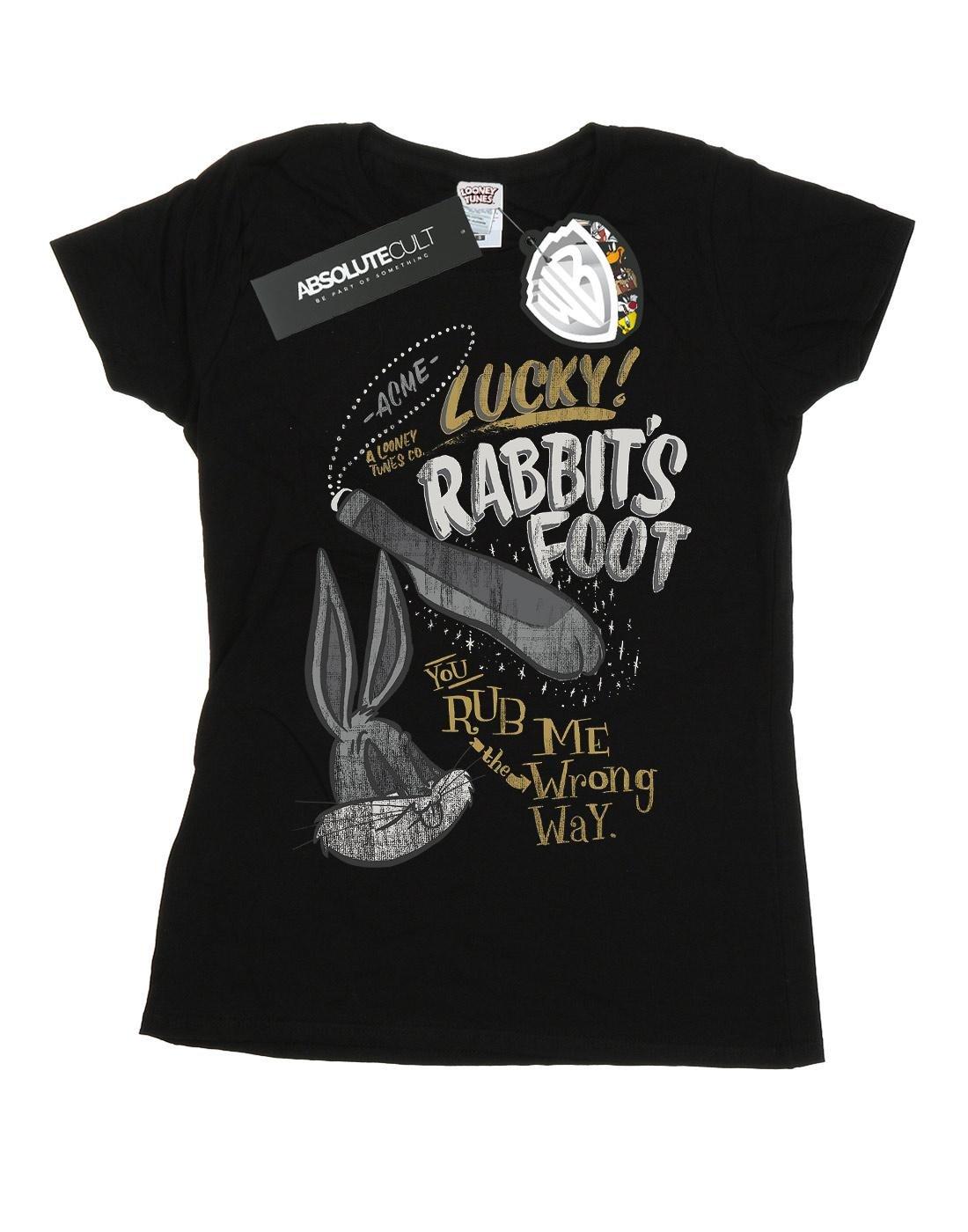 Bugs Bunny Rub Me The Wrong Way Tshirt Damen Schwarz S von LOONEY TUNES