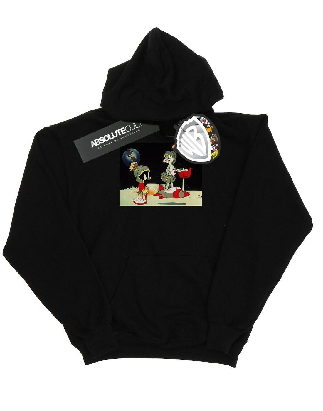 Bugs Bunny Spaced Kapuzenpullover Unisex Schwarz 128 von LOONEY TUNES