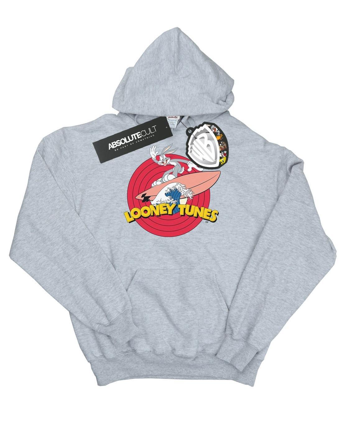 Bugs Bunny Surfing Kapuzenpullover Damen Grau XL von LOONEY TUNES