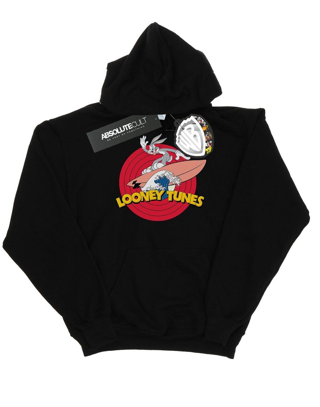 Bugs Bunny Surfing Kapuzenpullover Damen Schwarz M von LOONEY TUNES