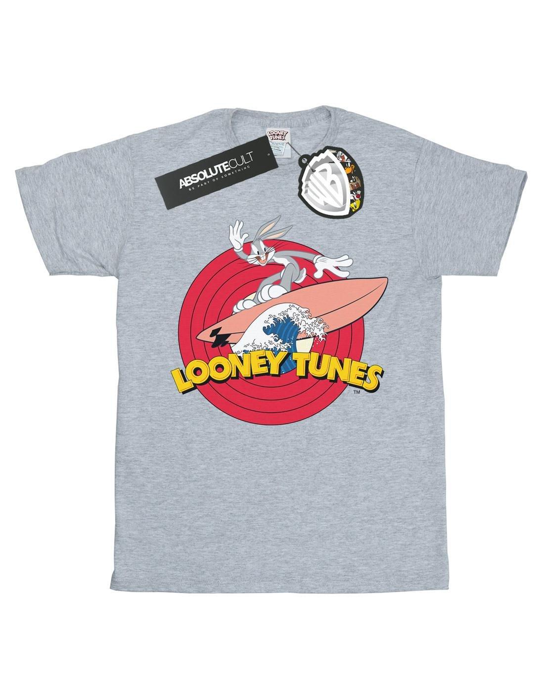 Bugs Bunny Surfing Tshirt Damen Grau XXL von LOONEY TUNES