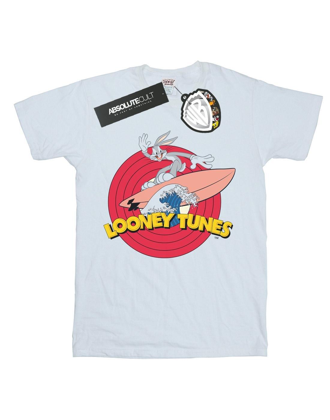 Bugs Bunny Surfing Tshirt Damen Weiss XXL von LOONEY TUNES