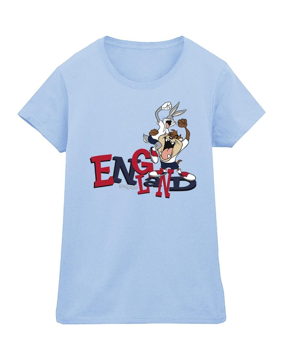 Bugs & Taz England Tshirt Damen Blau XXL von LOONEY TUNES