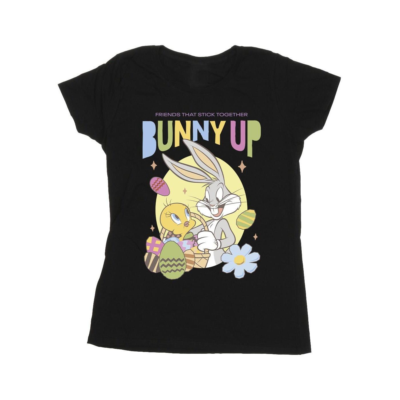 Bunny Up Tshirt Damen Schwarz L von LOONEY TUNES