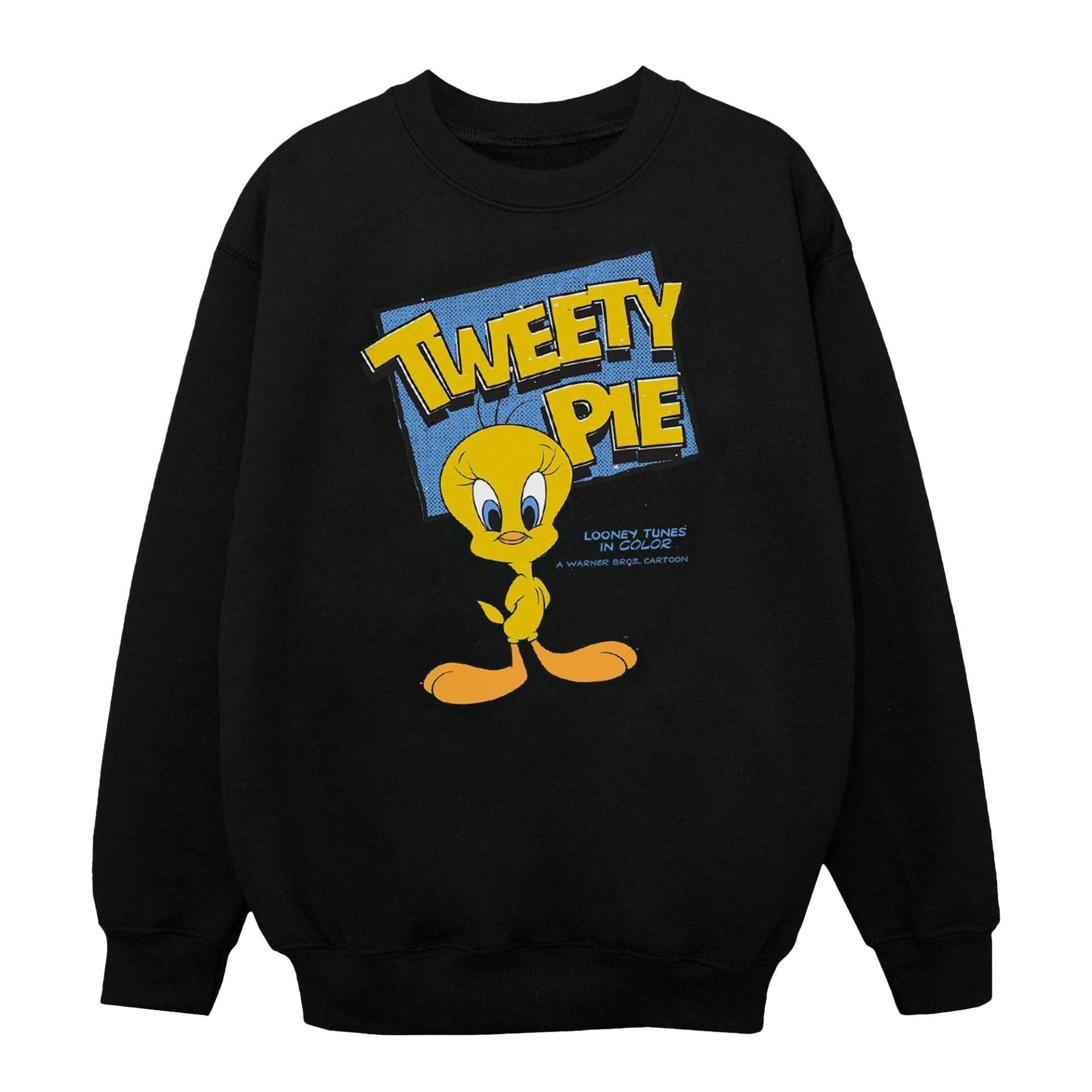 Classic Sweatshirt Mädchen Schwarz 128 von LOONEY TUNES