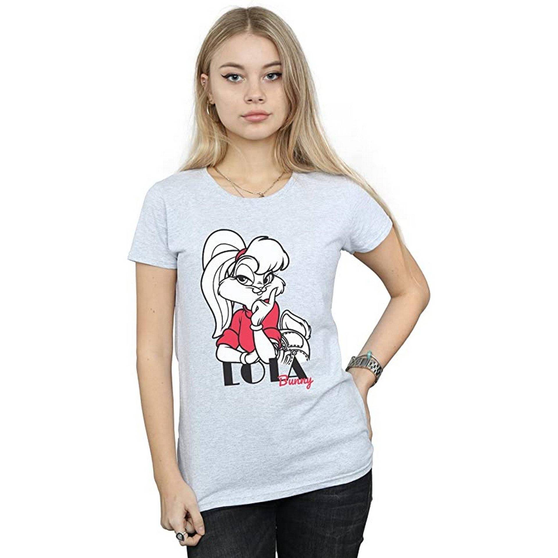 Classic Tshirt Damen Grau L von LOONEY TUNES