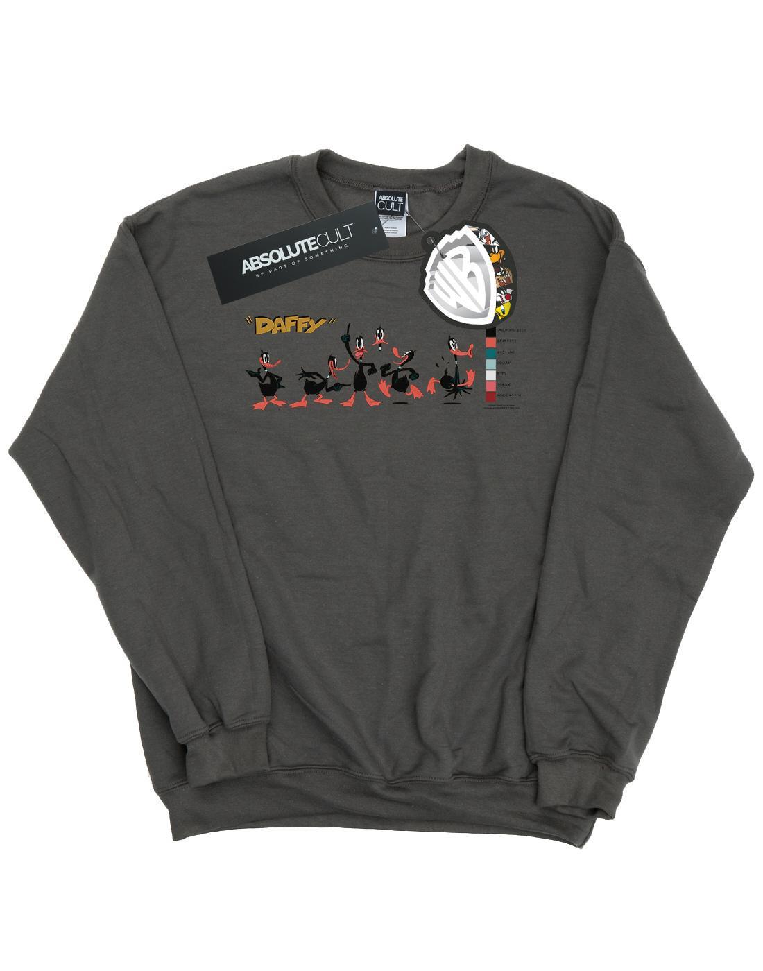 Daffy Duck Colour Code Sweatshirt Herren Charcoal Black XL von LOONEY TUNES