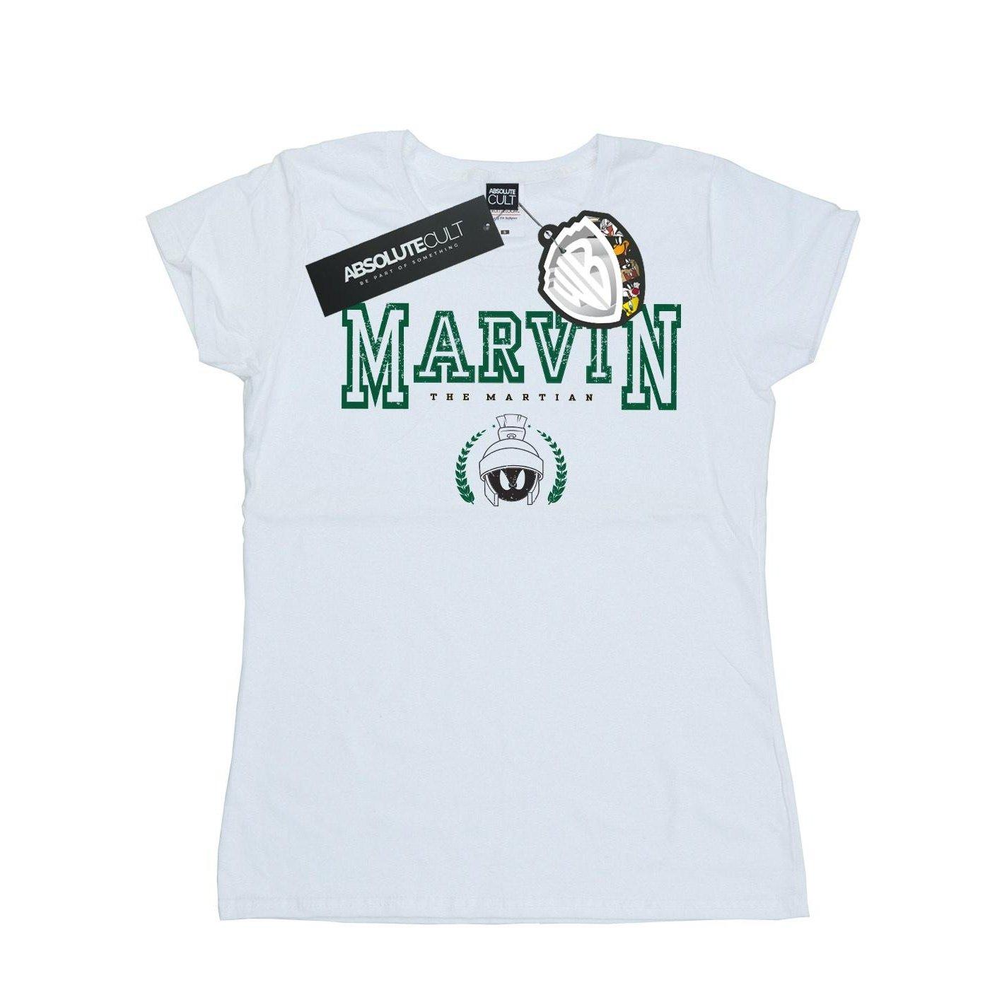 Marvin The Martian Tshirt Damen Weiss XXL von LOONEY TUNES
