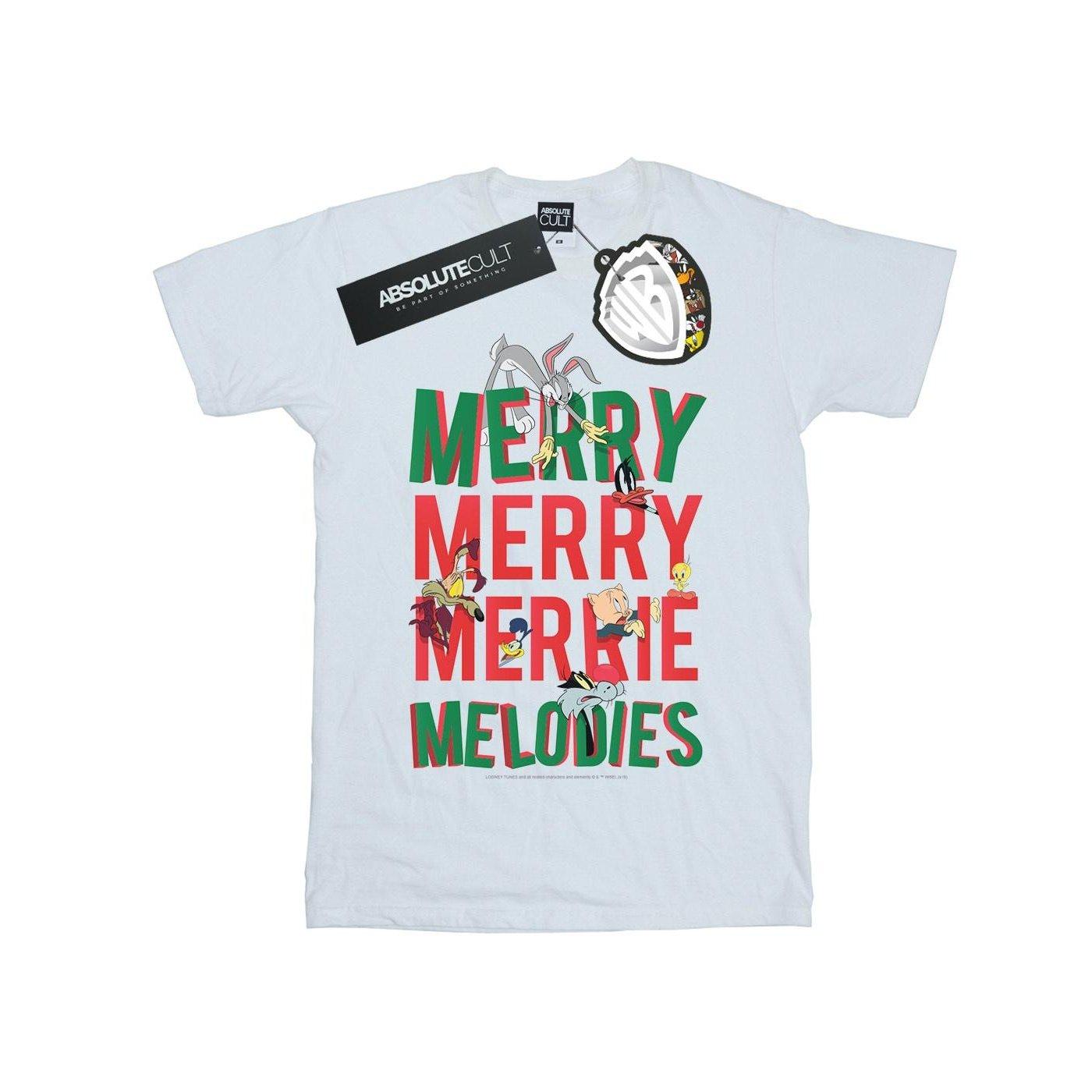 Merry Merrie Melodies Tshirt Damen Weiss S von LOONEY TUNES