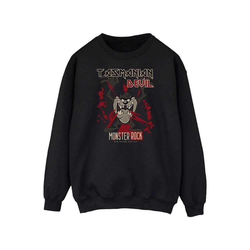 Monster Rock Sweatshirt Damen Schwarz XXL von LOONEY TUNES