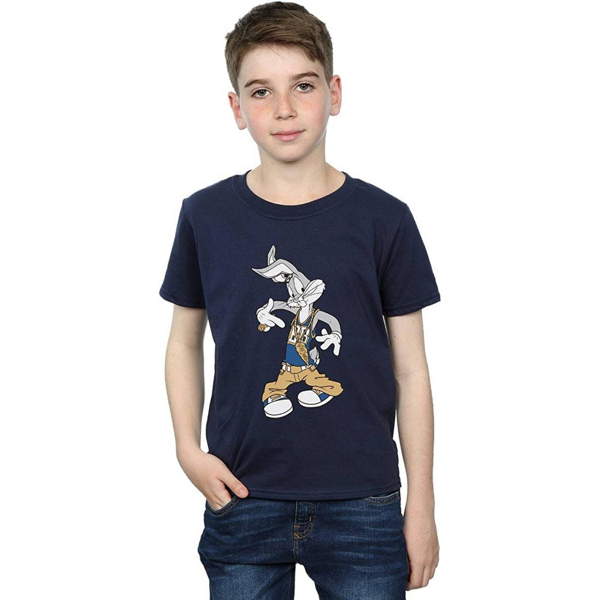 Rapper Tshirt Jungen Marine 152-158 von LOONEY TUNES