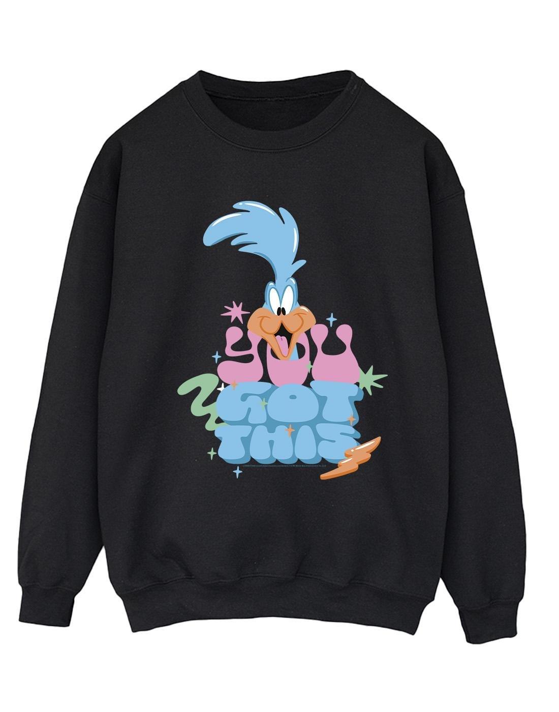 Roadrunner You Got This Sweatshirt Damen Schwarz L von LOONEY TUNES