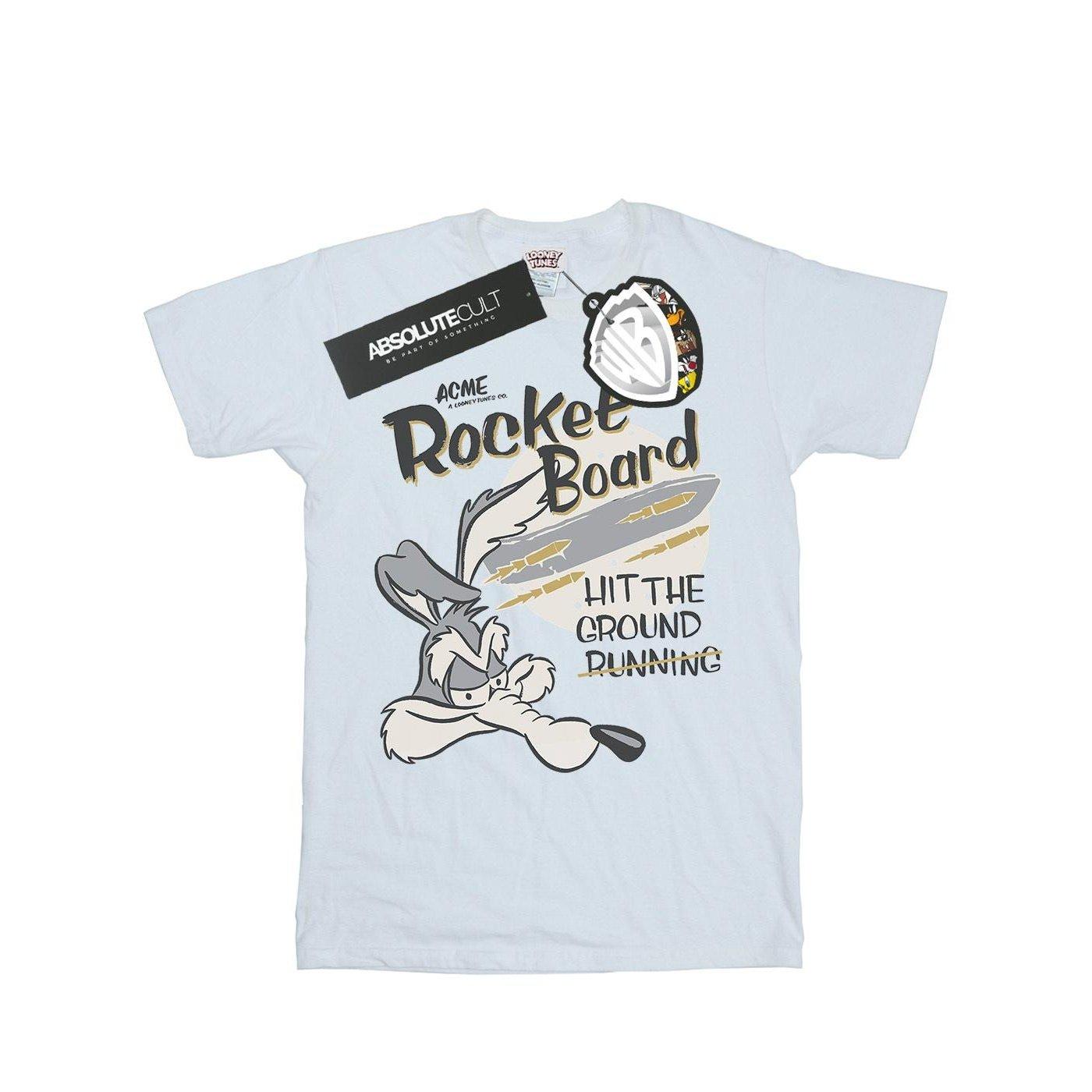 Rocket Board Tshirt Damen Weiss L von LOONEY TUNES