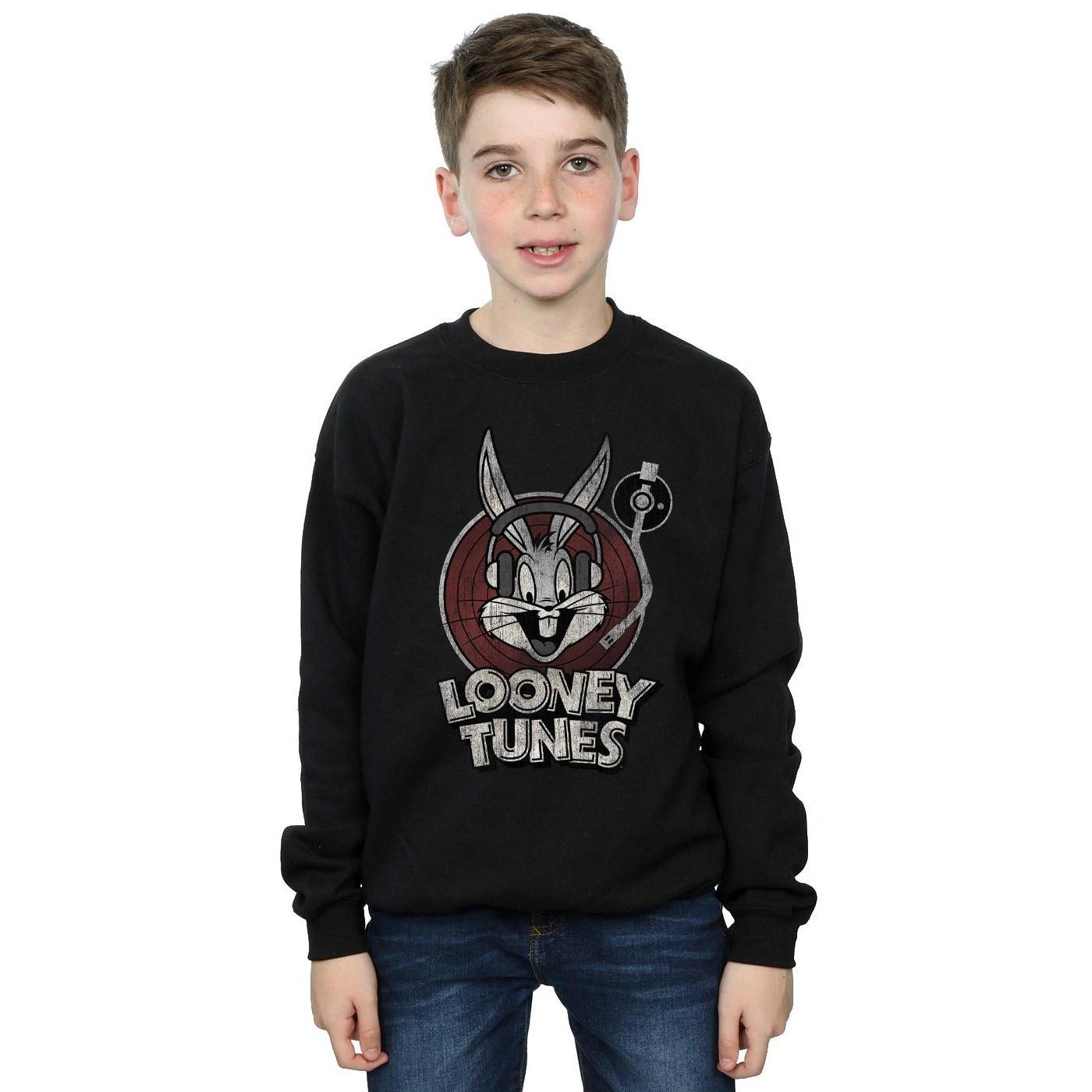 Sweatshirt Logo Unisex Schwarz 152-158 von LOONEY TUNES