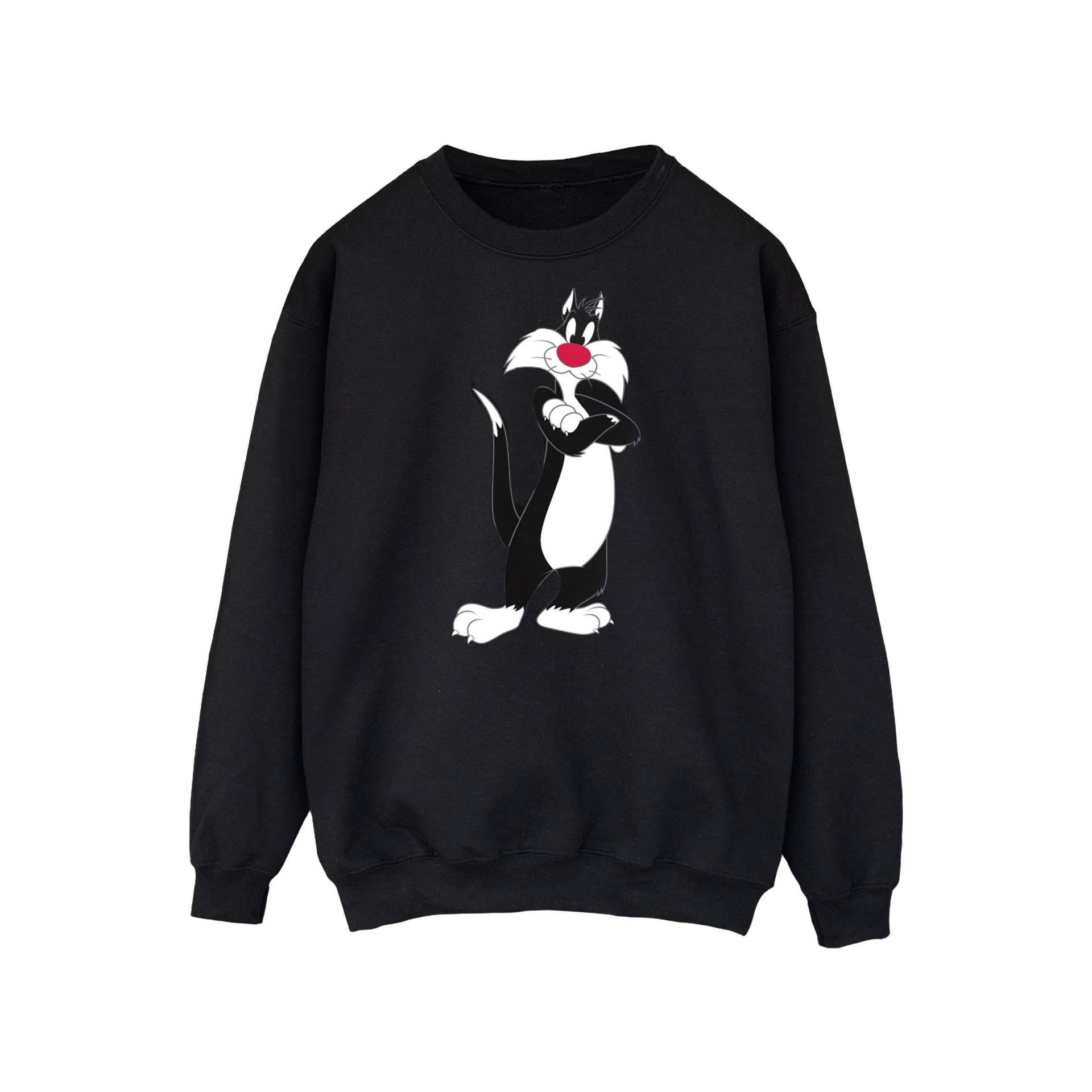 Sylvester Crossed Arms Sweatshirt Herren Schwarz M von LOONEY TUNES