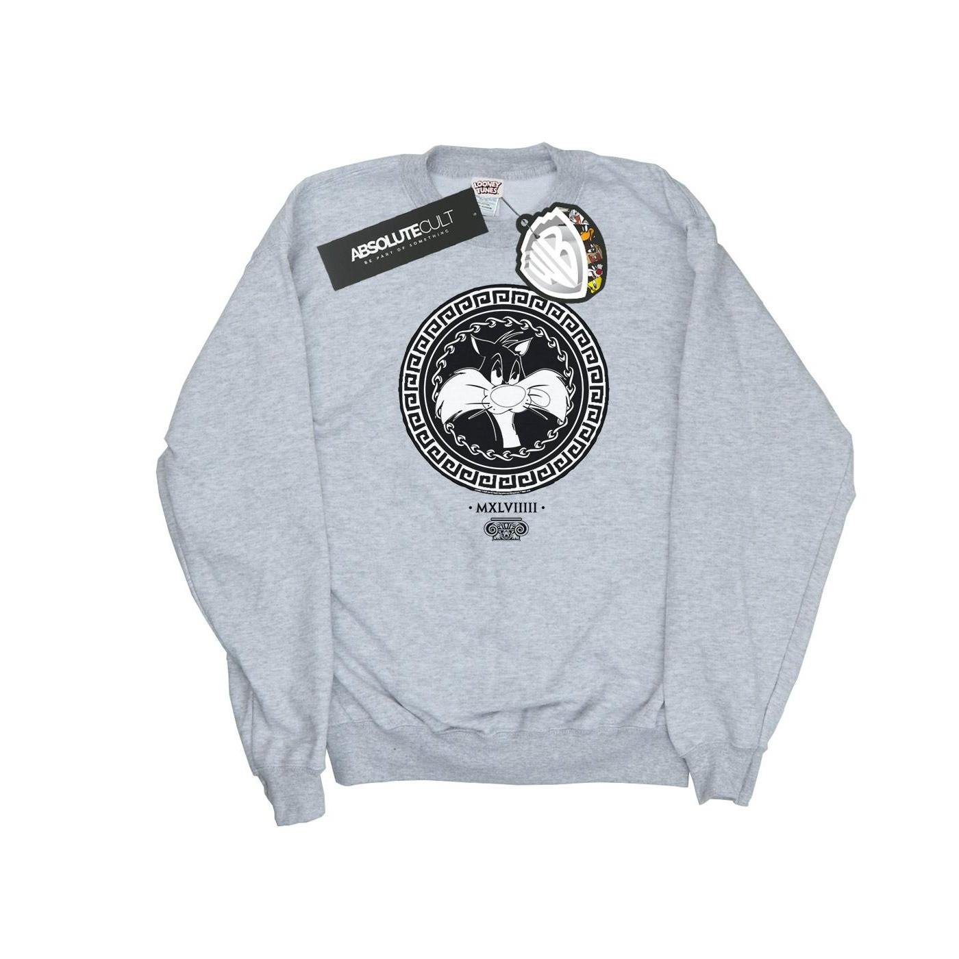 Sylvester Greek Circle Sweatshirt Mädchen Grau 116 von LOONEY TUNES