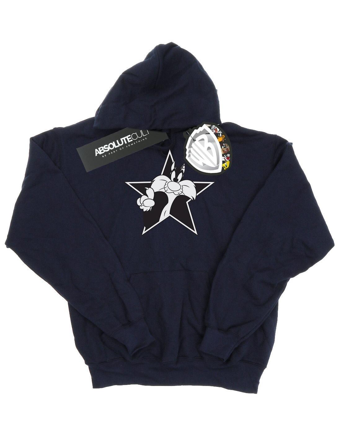 Sylvester Mono Star Kapuzenpullover Herren Marine M von LOONEY TUNES