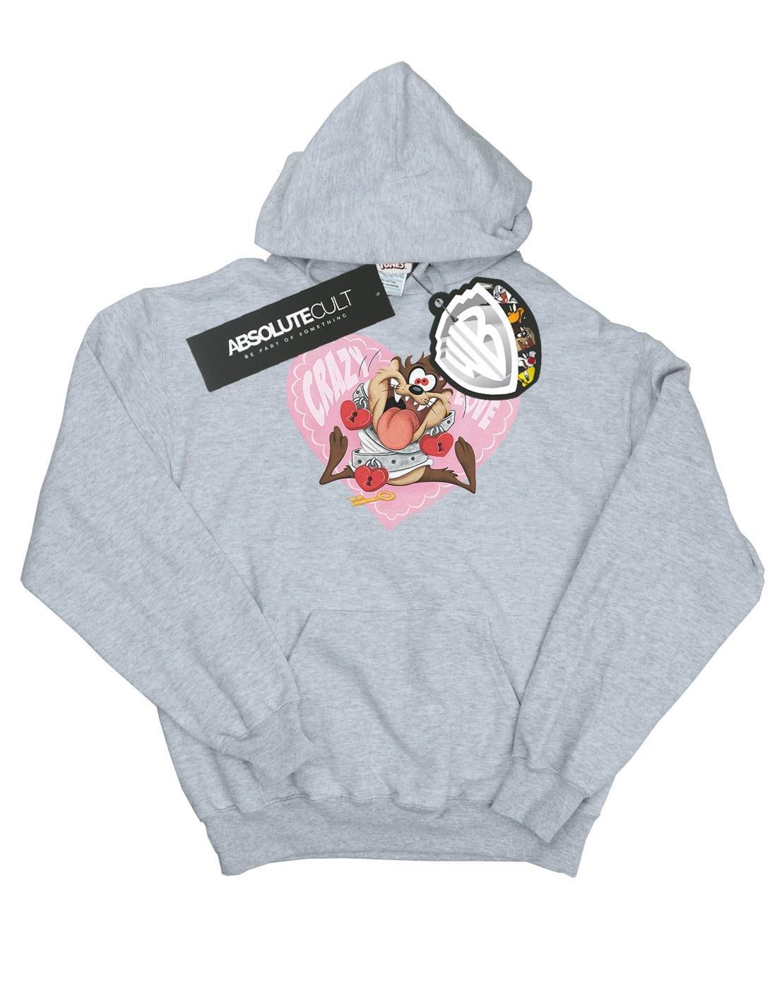 Taz Valentine's Day Crazy In Love Kapuzenpullover Herren Grau 5XL von LOONEY TUNES