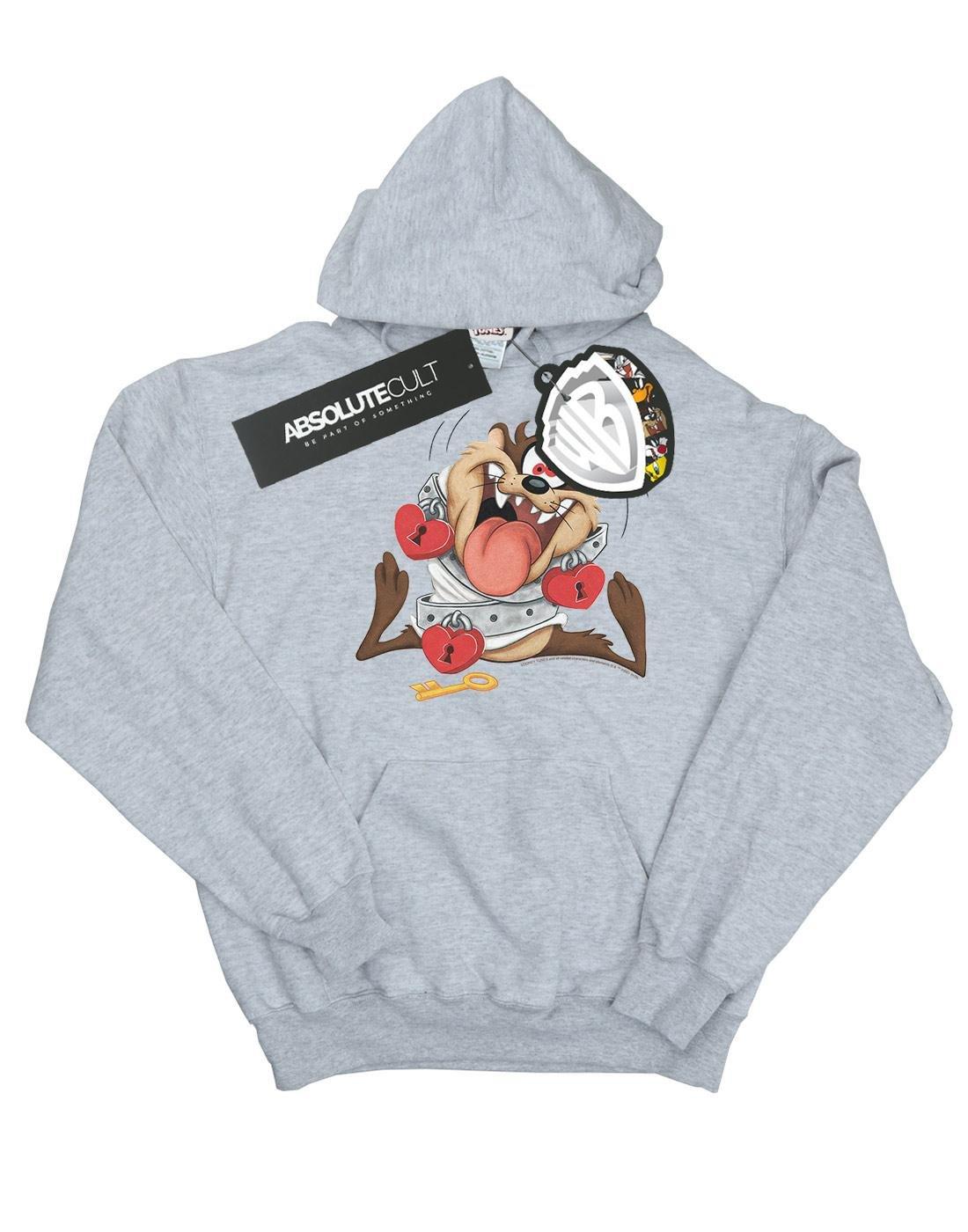 Taz Valentine's Day Madly In Love Kapuzenpullover Damen Grau XL von LOONEY TUNES