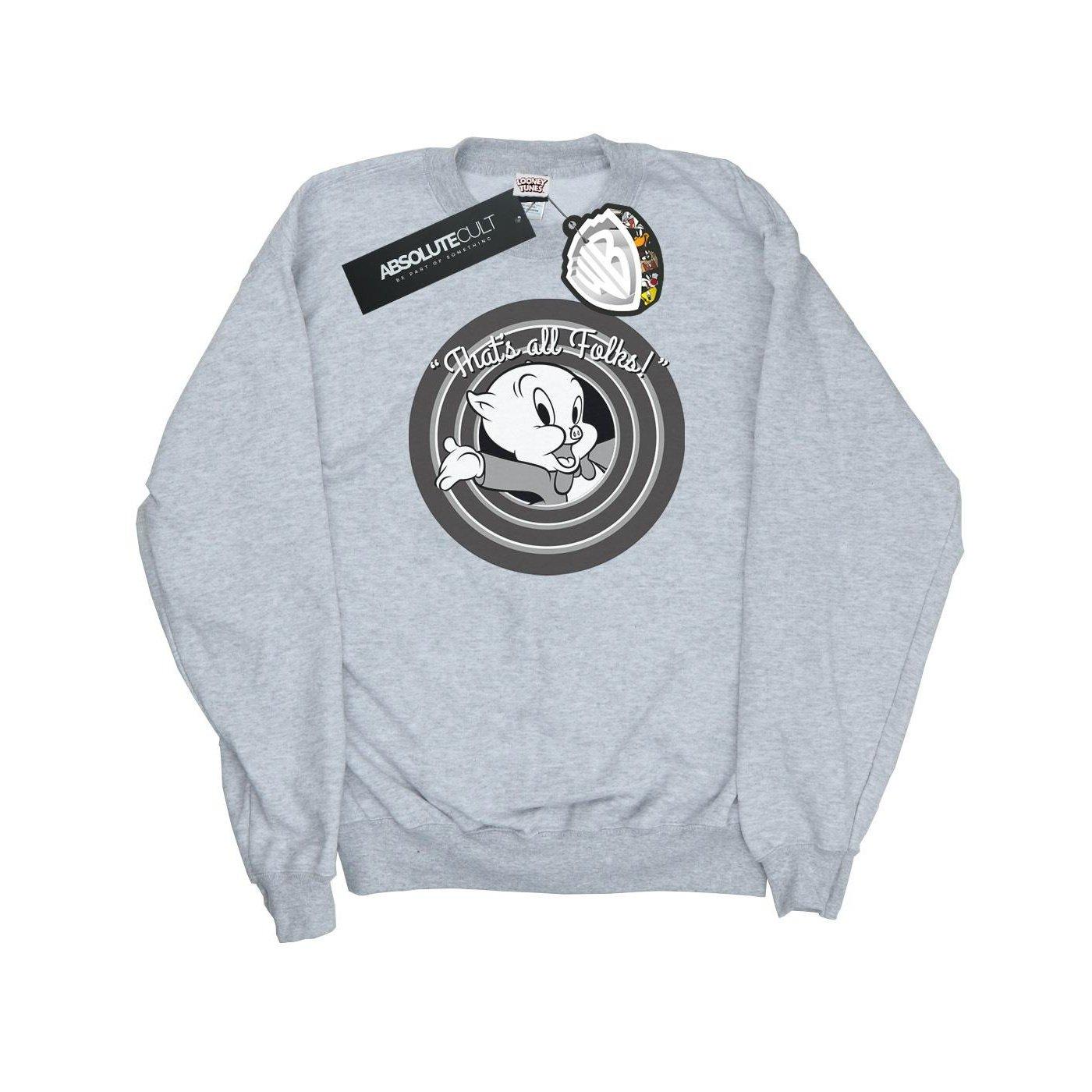 That's All Folks Sweatshirt Damen Grau S von LOONEY TUNES