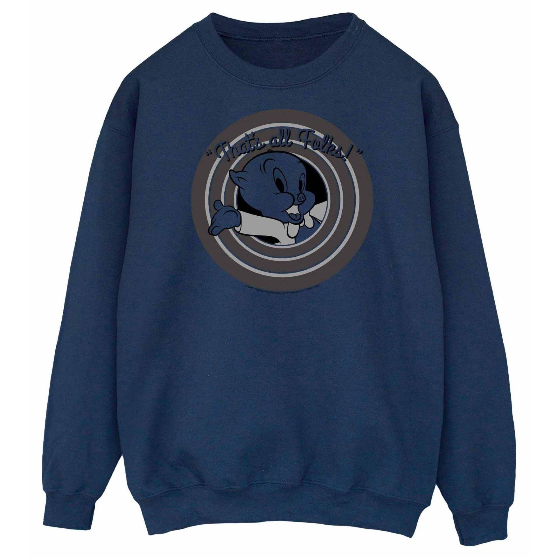 That's All Folks Sweatshirt Damen Marine M von LOONEY TUNES