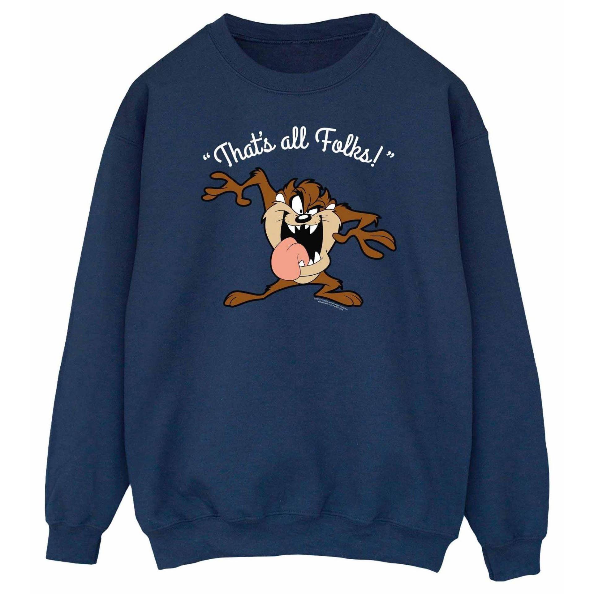 That's All Folks Sweatshirt Herren Marine L von LOONEY TUNES