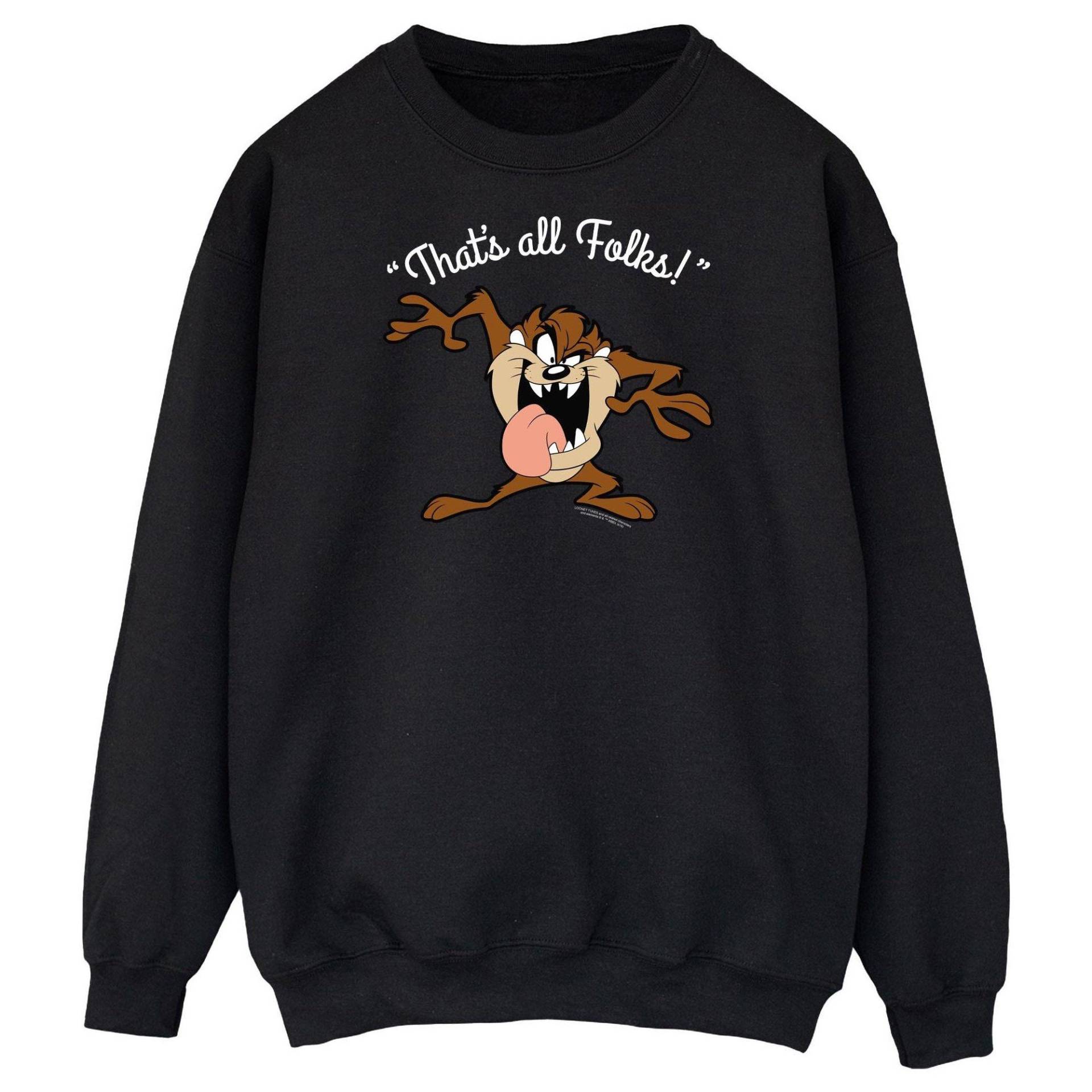 That's All Folks Sweatshirt Herren Schwarz L von LOONEY TUNES