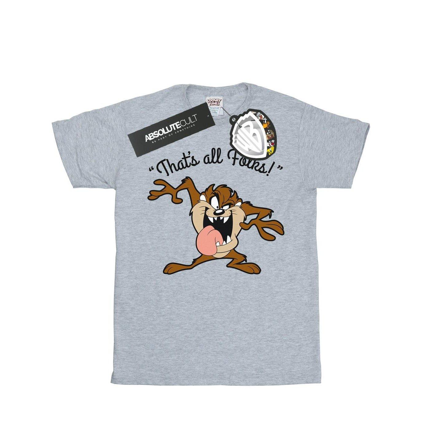 That's All Folks Tshirt Damen Grau L von LOONEY TUNES