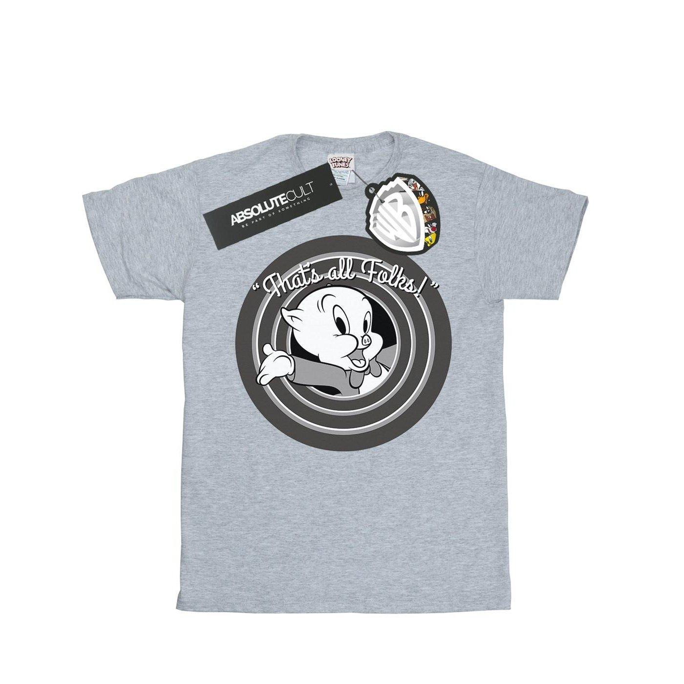 That's All Folks Tshirt Damen Grau L von LOONEY TUNES