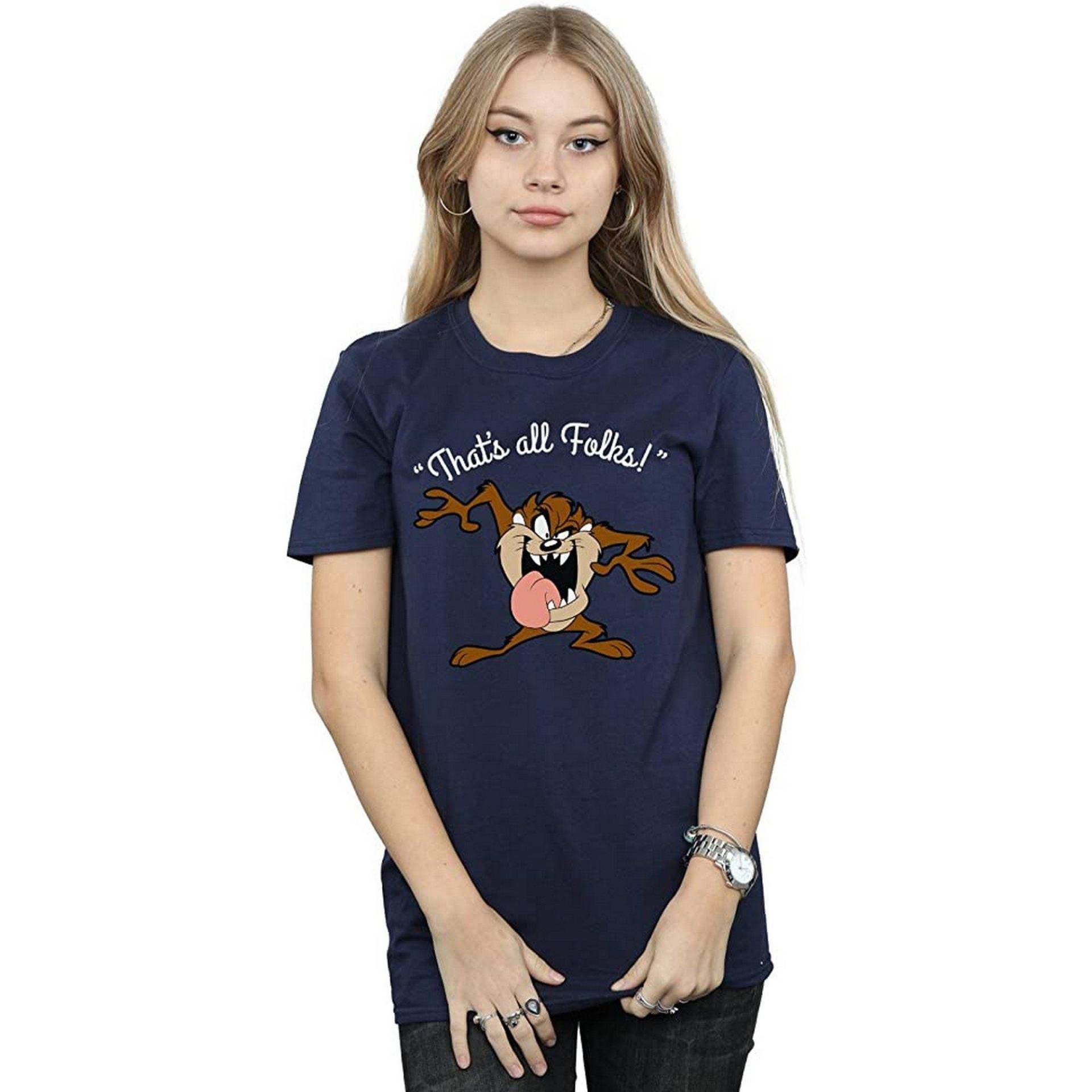 That's All Folks Tshirt Damen Marine L von LOONEY TUNES